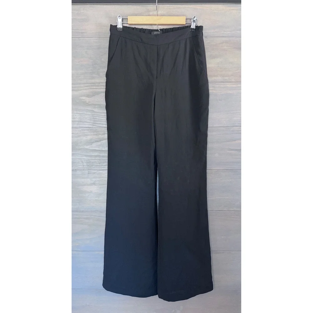 Babaton Black Wide Leg‎ High Waisted Trousers Dress Pants Style 59589 Size 6